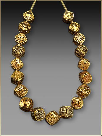 Puffy Cube Necklace detail photo
